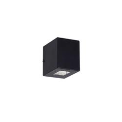 APLIQUE BIDIRECCIONAL CUADRADO HIERRO NEGRO 1 LUZ G9