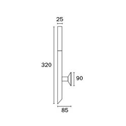 APLIQUE 3200 ALUMINIO BLANCO CON ACRILICO SATINADO 1 LUZ G9 32CM LARGO IP44