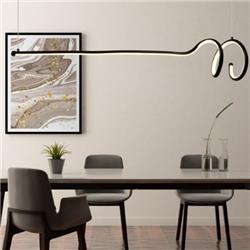 COLGANTE BARILA NEGRO LED 36W BLANCO DINAMICO CALIDO/NEUTRO/FRIO 120CM LARGO