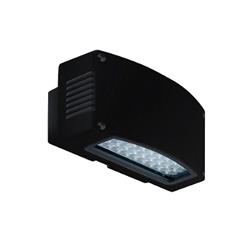 APLIQUE DUPLO BIDIRECCIONAL NEGRO LED C/PLACAS DE 24W 1700LM C/U 3000K IP65