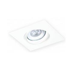 EMBUTIDO CUADRADO MOVIL BLANCO 1LUZ GU10