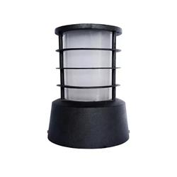 FARO MINI D-100/4 NEGRO CON ACRILICO Y 3 LOUVER DE PROTECCION 1LUZ E27 IP54 