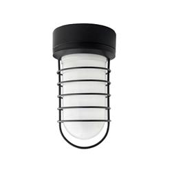 PLAFON M40 ALUMINIO NEGRO Y REJA DE ALAMBRE 1 LUZ E27 IP54