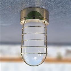 PLAFON M40 ALUMINIO ORO Y REJA DE ALAMBRE 1 LUZ E27 IP54