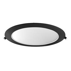 EMBUTIDO FLAT CIRCULAR NEGRO 24W 3000K 2140LM