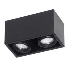 PLAFON CARDANICO MIRO NEGRO 2 LUCES GU10
