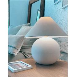 LAMPARA DE MESA BLANCA ESFERA CERAMICA BLANCO MATE