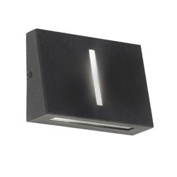 APLIQUE BIDIRECCIONAL TRAPEZOIDAL NEGRO 1 LUZ G9