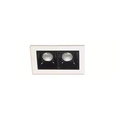 EMBUTIDO GYON PLUS 2 LUCES BLANCO OPTICA NEGRA 45º 4W 3000K 320LM