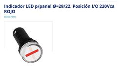 SEÑALIZADOR CRUZ LED ROJO 220VCA 22mm B6EV674MX