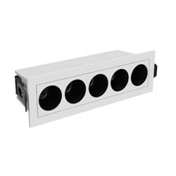 EMBUTIDO TROU 5 LED BLANCO 24° 10W 3000K 800LM DIMERIZABLE IP20