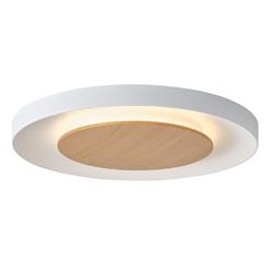 PLAFON LED QUEBEC ALUMINIO BLANCO MATE Y MADERA 24W DIMERIZABLE 3000K