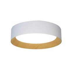 PLAFON LED BARCELONA ALUMINIO BLANCO MATE Y MADERA 40W DIMERIZABLE 3000K