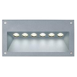EMBUTIDO PARED ALBA EXTERIOR GRIS 6x1W 3000K 265LM IP65 30.000HS
