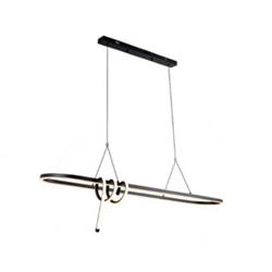 COLGANTE DETAIL NEGRO LED 72W 3000K 120CM LARGO X 30CM ALTO