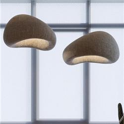 COLGANTE CALCOLO RESINA + FIBRA DE VIDRIO BEIGE 1 LUZ E27