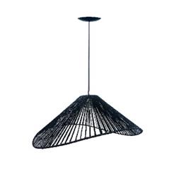 COLGANTE CAPELINA TEJIDO EN HILO DE POLIPROPILENO NEGRO E27