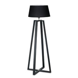 LAMPARA DE PIE CRUZ MADERA NEGRO 1,55MT 