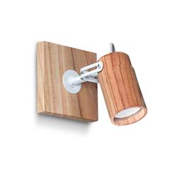 APLIQUE 1 LUZ EN MADERA PARAISO CON BLANCO GU10 O E27