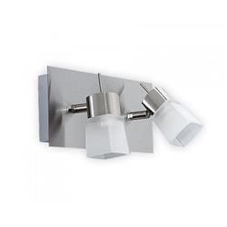 APLIQUE 2 LUCES TULIPA SATINADA 6W G9 NIQUEL