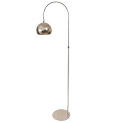 LAMPARA DE PIE ARCO CHICA CON PANTALLA BOCHA CROMO E27