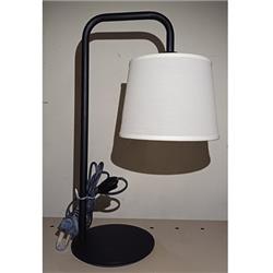 LAMPARA DE MESA HORCA CHICA PANTALLA BLANCA