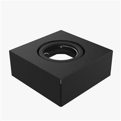 SEMI EMBUTIDO P43 CUADRADO ACERO NEGRO GU10