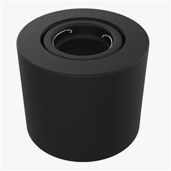 APLIQUE P20 ACERO NEGRO GU10