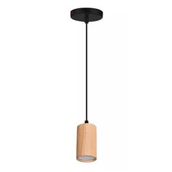 COLGANTE INFINIT 1 LUZ MADERA NEGRO GU10 7W 3000K 220V