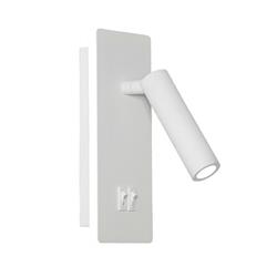 APLIQUE LED LETO BLANCO 1LUZ CON INTERRUPTOR 7W+3W 3000K