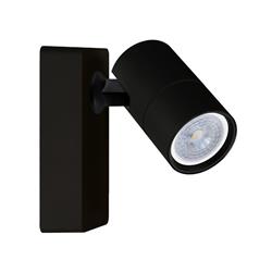 APLIQUE PARED/TECHO ALDA ALUMINIO NEGRO 1LUZ GU10