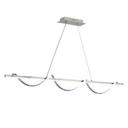 COLGANTE LED BRITNEY CROMO 55W 3000K Ø120CM