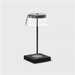 LAMPARA DE MESA NIUE ALUMINIO NEGRO ON/OFF DIM 2.2W 160LM IP65 PANTALLA TRANSPARENTE