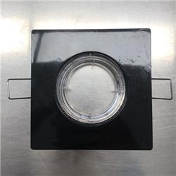 EMBUTIDO FACE CLIP NEGRO CUADRADO GU10