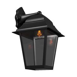 FAROLA NEGRA 4 CARAS PVC E27 IP44