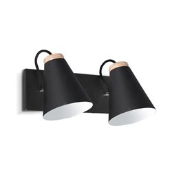 APLIQUE 8150 NORDIK NEGRO 2L E27 CON MOVIMIENTO 