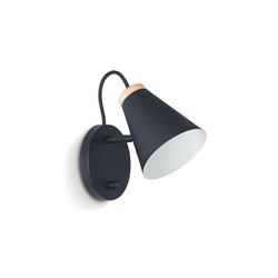 APLIQUE 8151 NORDIK NEGRO 1L E27 CON MOVIMIENTO E INTERRUPTOR INCORPORADO