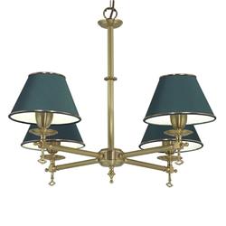 COLGANTE 199 LIVERPOOL 4 LUCES E27 CONICO GROSS VERDE CON VIROLA