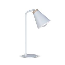 LAMPARA MESA 8100 NORDIK FIJA E27 BLANCO PANTALLA METALICA
