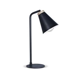 LAMPARA MESA 8100 NORDIK FIJA E27 NEGRO PANTALLA METALICA