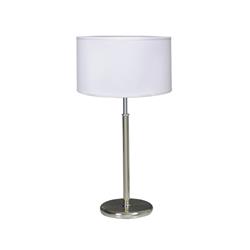 LAMPARA DE MESA 3010 ANOUK E27 CONICA LIENZO BLANCO TERMINACION EN PLATIL