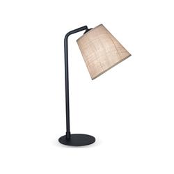 LAMPARA DE MESA 8800 MILA E27 CONICA CAÑAMO CLARO TERMINACION NEGRO
