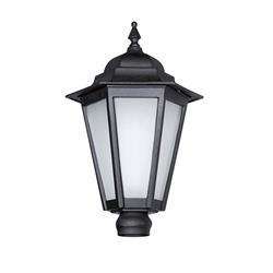 CABEZAL FAROL 76/F ALUMINIO NEGRO EXTRA GRANDE E27 VIDRIO ESMERILADO