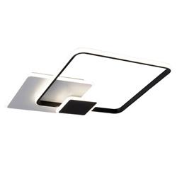 PLAFON LED TEXAS INTEGRADO 3 CUADRADOS SATINADO Y NEGRO 42W