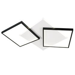PLAFON LED OREGON INTEGRADO 3 CUADRADOS SATINADO Y NEGRO 58W