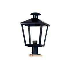 CABEZAL FAROL 44/P HIERRO NEGRO PARA POSTE E27 IP23