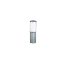FAROLA BOLLARD III NEGRA ACRILICO OPAL E27 IP65 50CM X 15CM