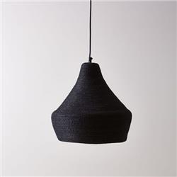 COLGANTE JUZCAR DE SEAGRASS NEGRO 1 LUZ E27 29CM DIAMETRO X 30CM ALTO