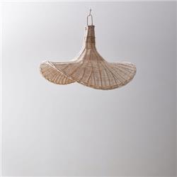 COLGANTE OUZOUD M DE FIBRA NATURAL 1 LUZ E27 50CM DIAMETRO X 30CM ALTO