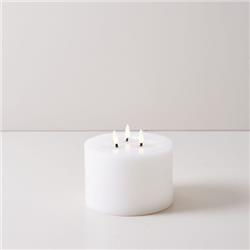 VELON LED 3 PAVILOS WHITE M 15CM DIAMETRO X 10CM ALTO - NO INCLUYE BATERIAS (USA 2 PILAS AA)